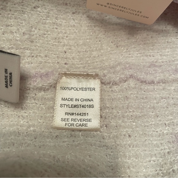 NWT - Sincerely Jules - Star Bouclé Lounge Set in Lavendar and White - Picture 4 of 5